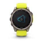 Garmin Fenix 8 Solar Titanium 47mm Waterproof Smartwatch with Heart Rate Monitor (Sapphire, Titanium With Amp Yellow/Graphite Silicone Band) - Image 5