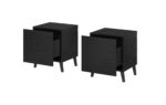 Cama Nova Wooden Black Bedside Table 44x40x52cm - Image 2