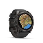 Garmin Fenix 8 Stainless Steel 51mm Waterproof Smartwatch with Heart Rate Monitor (Sapphire, Carbon Grey Dlc With Black/Pebble Grey Silicone Band) - Image 2