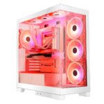 Modecom Volcano Space Apex ARGB Gaming Midi Tower Computer Case with Side Window White - Image 12