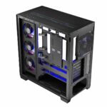 Modecom Volcano Stellar ARGB 8F Gaming Midi Tower Computer Case with Side Window Black - Image 3