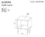 Bedside Tables Almera Wooden Brown 2 Pieces 50x42x44cm - Image 4