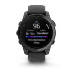 Garmin Fenix E Stainless Steel 47mm Waterproof Smartwatch with Heart Rate Monitor (Slate Grey Steel with Black Silicone Band) - Image 7
