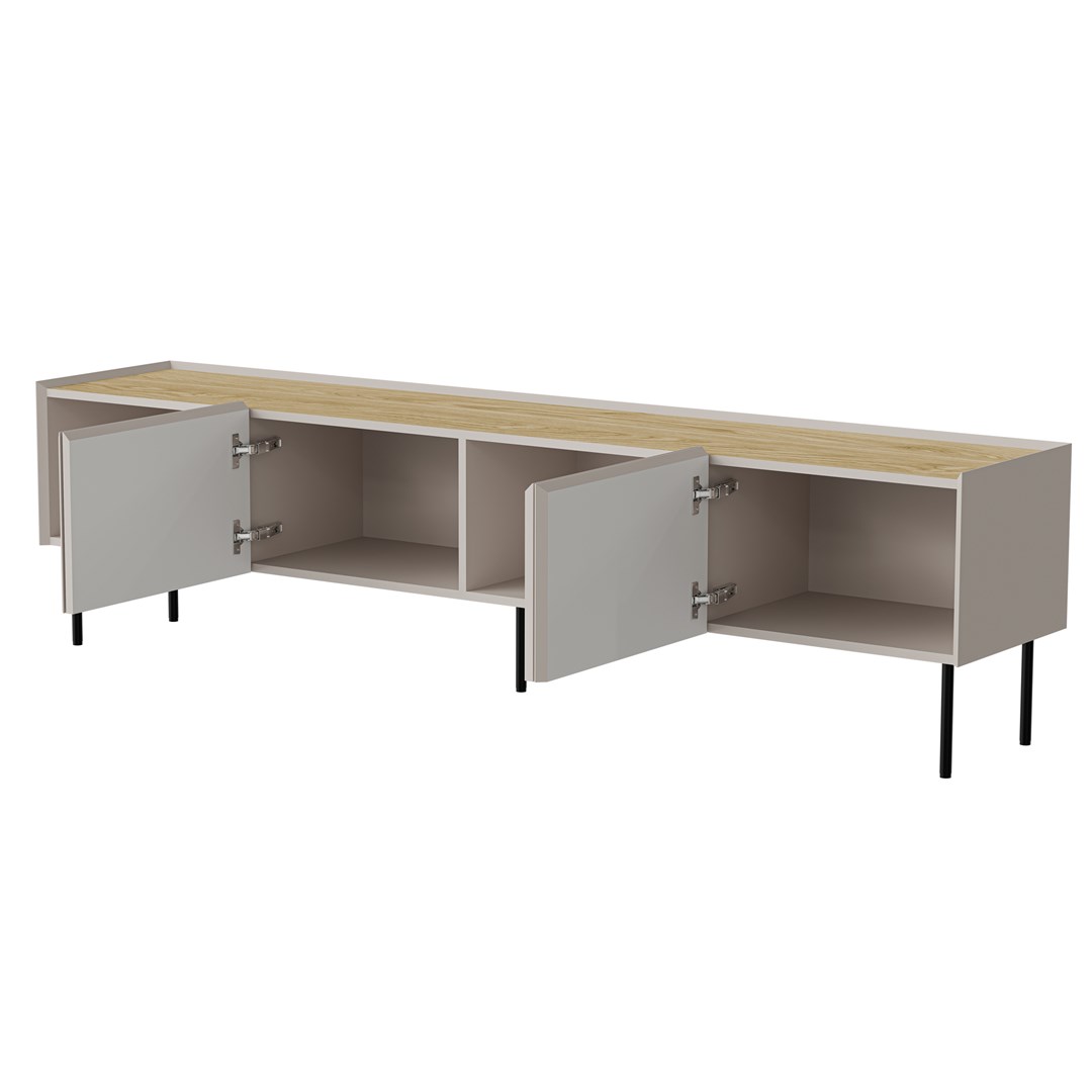 Cama FELLINI TV cabinet 200x40x52 cashmere + oiled oak top - Image 1