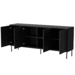 4D ABI chest of drawers 200x45x88 matt black - Image 2