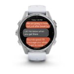 Garmin Fenix 8 Stainless Steel 43mm Waterproof Smartwatch with Heart Rate Monitor (Silver with Whitestone Silicone Band) - Image 7