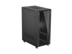 19  27U 600 × 1000 BLACK FLOOR-STANDING RACK CABINET WITH GLASS DOOR  LANBERG (FLAT PACK) - Image 3