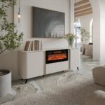 Cama Volare chest of drawers 200 x 39 x 75 cm cashmere + fireplace - Image 2