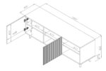 Cama RTV cabinet PAFOS 150x42x52 Black matt - Image 3