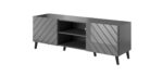 RTV cabinet ABETO 150x42x52 graphite/gloss - Image 4