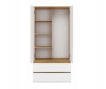 Malwa Ss-90 Δίφυλλη Ντουλάπα Craftsman Oak/white 90x50x180cm - Image 5