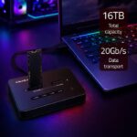 Qoltec 52366 M.2 NVMe SSD Docking Station | PCIe | USB-C | 20 Gb/s | DUAL 2 x 8TB | Offline cloning - Image 2