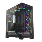 Modecom Volcano Stellar Plus ARGB 8F Gaming Midi Tower Computer Case with Side Window Black - Image 17