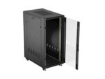 19  27U 600 × 1000 BLACK FLOOR-STANDING RACK CABINET WITH GLASS DOOR  LANBERG (FLAT PACK) - Image 4