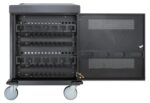 Manhattan Laptop Charging Cart/Trolley via AC Adapter (EU) 32-bay  Install device's AC Adapter (power cables) into unit  Suitable for ALL laptops (to 15.6 )  iPads  MacBooks  Chromebooks  other USB-C devices  Bays 380x30x280mm  Cabinet  Lockable - Image 4
