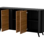 Cama VOLARE chest of drawers 151 x 39 x 75 cm black/walnut