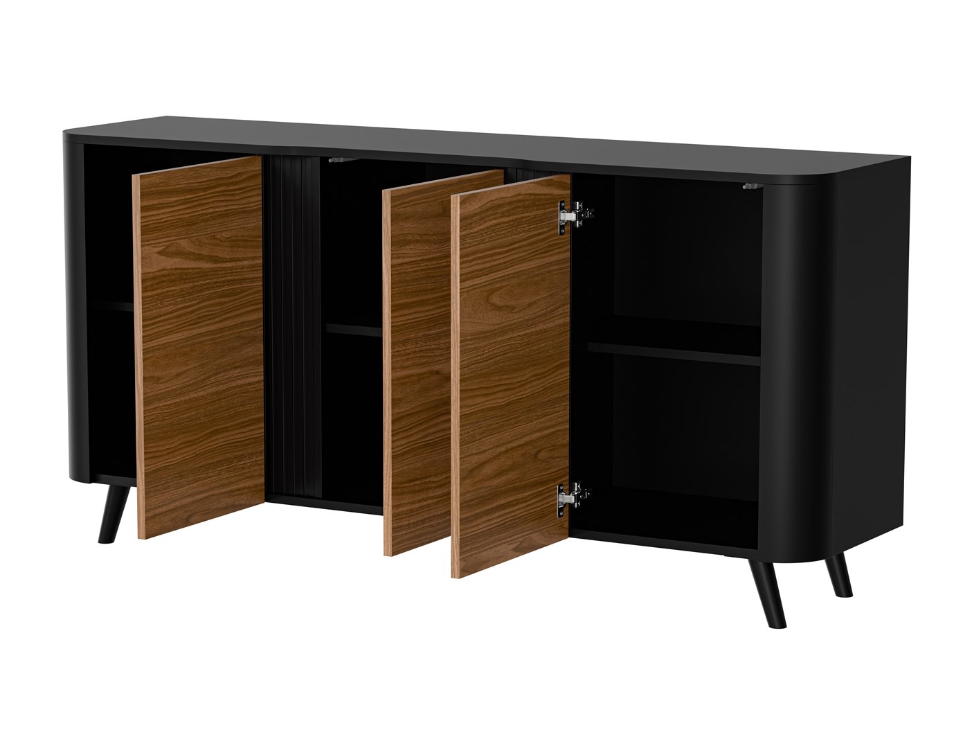 Cama VOLARE chest of drawers 151 x 39 x 75 cm black/walnut - Image 1