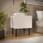 Bedside Tables Lucca Wooden Gray 2 Pieces 47x40x52cm - Image 3