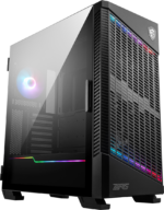 MSI MPG VELOX 100P AIRFLOW Mid Tower Gaming Computer Case 'Black  3x 120mm Fan + 1x 120mm ARGB Fan  ARGB light strip  USB Type-C  1x Tempered Glass  Center  E-ATX  ATX  mATX  mini-ITX' - Image 6