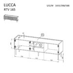 Cama LUCCA 3D TV cabinet 165x40x59 black - Image 4