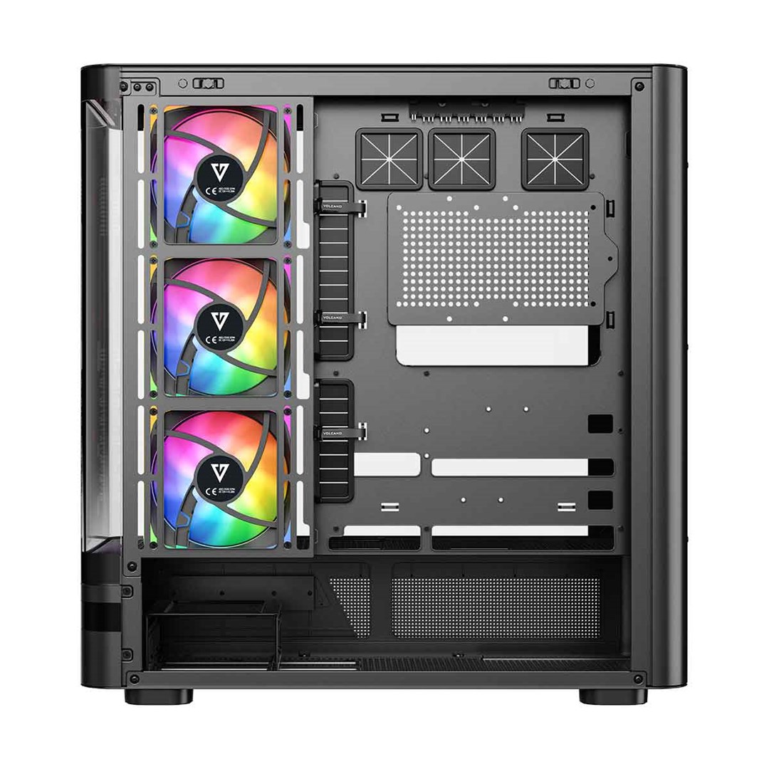 MODECOM Volcano Volcano AQ100 ARGB Midi Black - Image 1