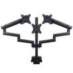 Maclean Energy MC-811 Stand Desk Mounted for 3 Monitors up to 27" with Arm - Image 4