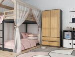 Double Door Wardrobe Malwa Brown 90x50x180cm - Image 3