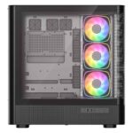 Modecom Volcano AQ500 Gaming Midi Tower Computer Case with Side Window and ARGB Lighting Black - Image 4