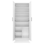 Double Door Wardrobe White 74x35x180cm - Image 4