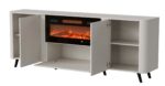 Cama Volare chest of drawers 200 x 39 x 75 cm cashmere + fireplace