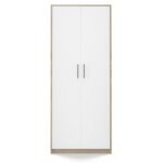 Oliv Office Storage Chipboard Cabinet Sonoma/White L74xW35xH180cm - Image 6
