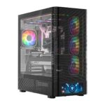 Modecom Volcano AQ500 Gaming Midi Tower Computer Case with Side Window and ARGB Lighting Black - Image 8
