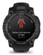 Garmin Instinct 3 AMOLED Aluminium 45mm Waterproof Smartwatch with Heart Rate Monitor (Black with Black Band) - Image 2