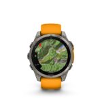 Garmin Fenix 8 Titanium 47mm Waterproof Smartwatch with Heart Rate Monitor (Sapphire, Titanium With Spark Orange/Graphite Silicone Band) - Image 3