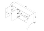 Cama 3D chest of drawers ALMA 180x41.5xH90 cashmere - Image 3