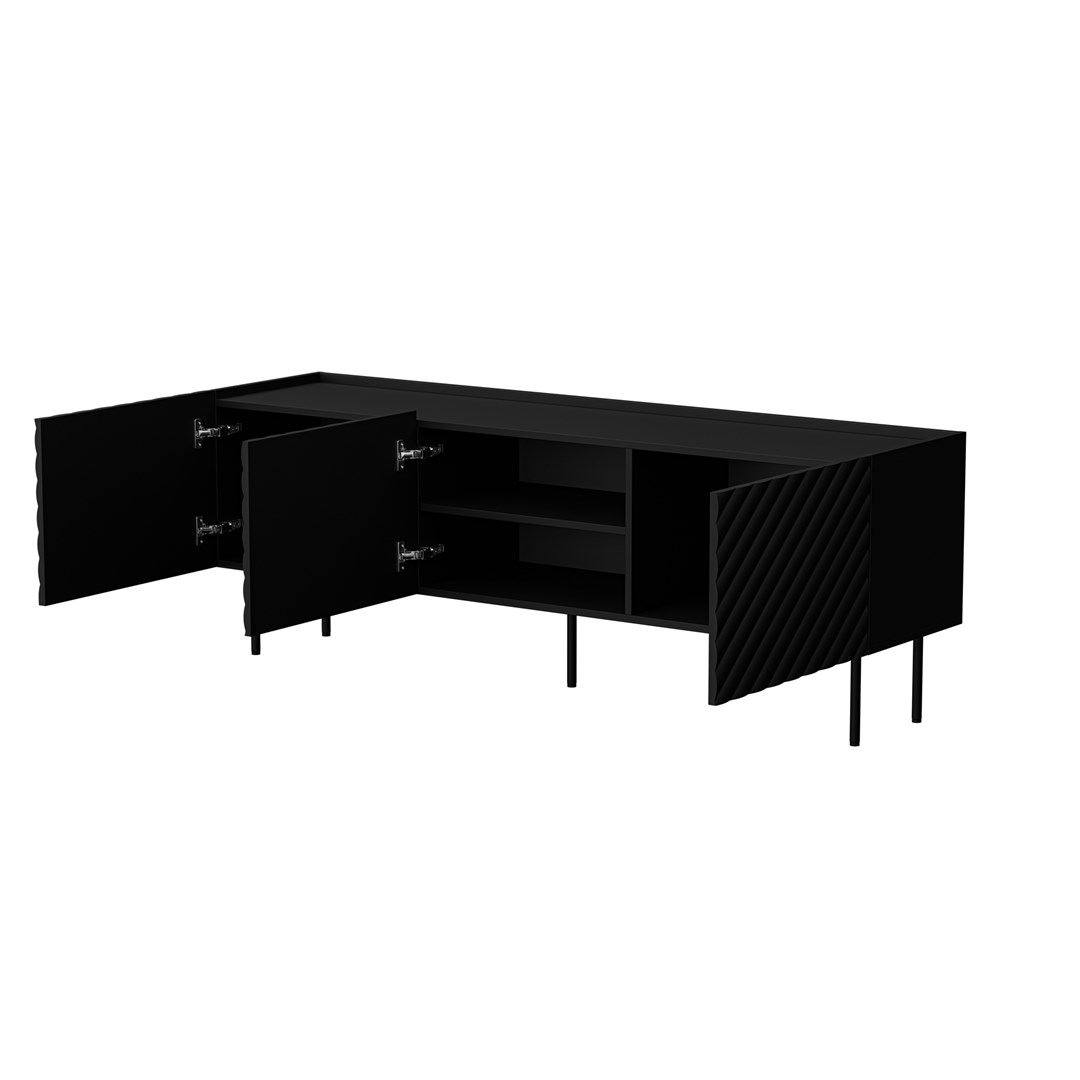 Cama LUCCA 3D TV cabinet 165x40x59 black - Image 1