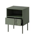 Bedside Tables Tresse Wooden Green 2 Pieces 44x40x53cm