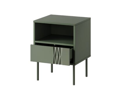 Bedside Tables Tresse Wooden Green 2 Pieces 44x40x53cm