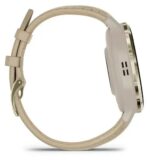 Garmin Venu 3S Stainless Steel 41mm Waterproof Smartwatch with Heart Rate Monitor (Soft Gold Stainless Steel Bezel with French Gray Case and Leather Band) - Image 4