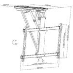 Maclean Energy MC-880 TV Mount Ceiling with Extension Arm Until 70" and 35kg - Image 14