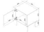Cama INSERTO bedside cabinet  2 pcs  50x40x61.5 cm  black + LED - Image 9