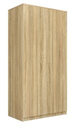 Double Door Wardrobe Sonoma Oak 90x50x180cm - Image 2