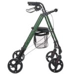 Rehabilitation support with seat and bag for seniors Green - Image 2
