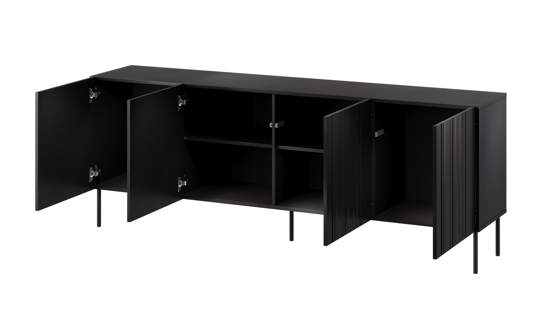 Cama Chest of drawers ISLA 200x40x75 matte black - Image 1