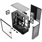 Modecom Volcano AQ500 Gaming Midi Tower Computer Case with Side Window and ARGB Lighting Black - Image 9