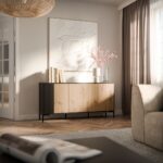 Cama MERCI chest of drawers 151 x 40 x 74 cm black/artisan oak - Image 2