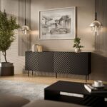 Cama LUCCA 4D chest of drawers  200x40x80  black - Image 2