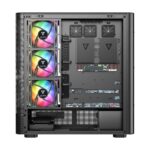 Modecom Volcano AQ500 Gaming Midi Tower Computer Case with Side Window and ARGB Lighting Black - Image 5
