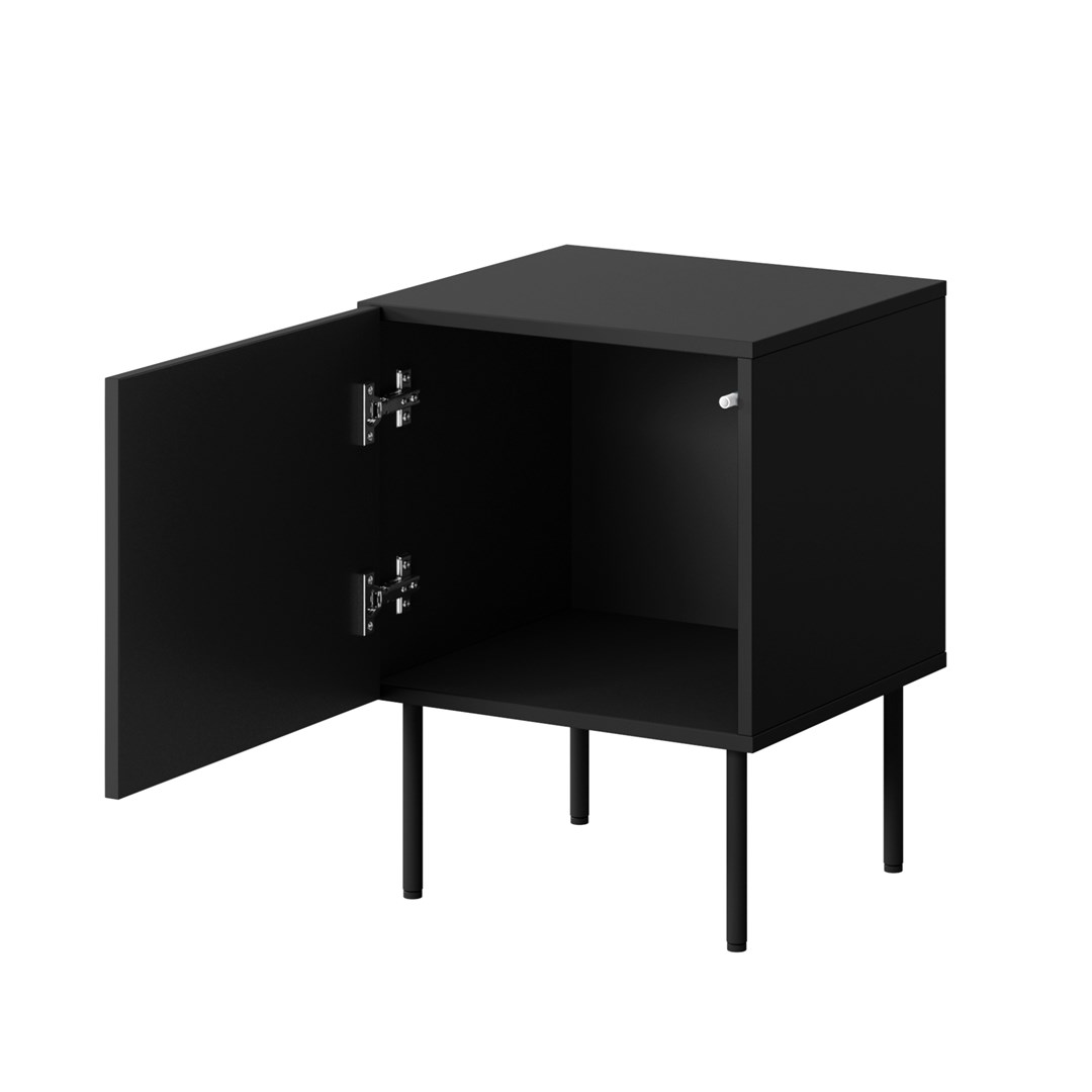 Bedside table 2 pcs. PALAZZO 44.5x40x59 black + oak craft - Image 1