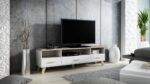 Cama RTV stand LOTTA 180cm white + sonoma oak - Image 5